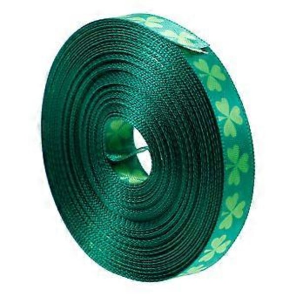 1 rulle DIY bånd håndværk gaveindpakning håndværksbånd St. Patricks dag festartikler (grøn)