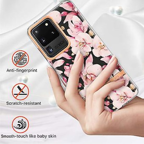 Blommor Växter TPU Skal För Samsung Galaxy S20 Ultra Pink