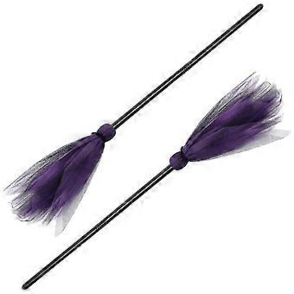 IMIKEYA 2 stk Halloween Heksekostyme Dekorativt Rekvisita Maskerade Show Utkledning Mirakel Kost Heksekost for Fest Halloween Cosplay Party