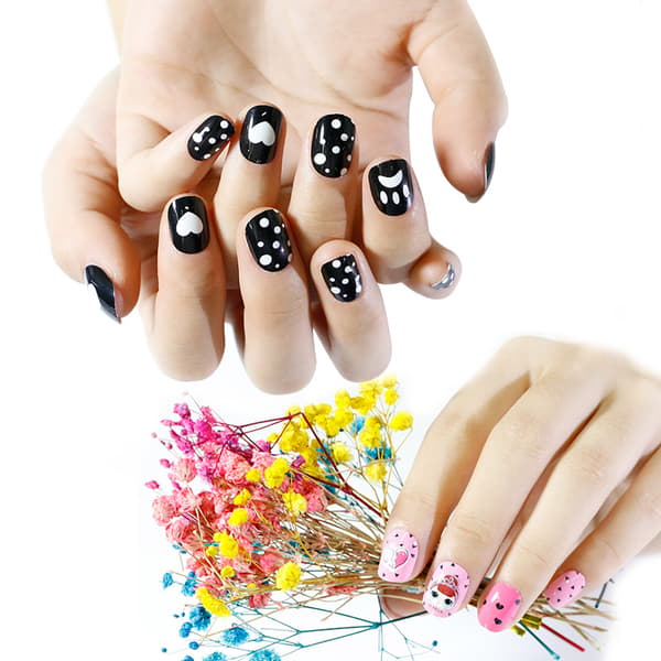 24 Fickor Bärbara Nagelplattor, Nagelkonst Patch Stil 25