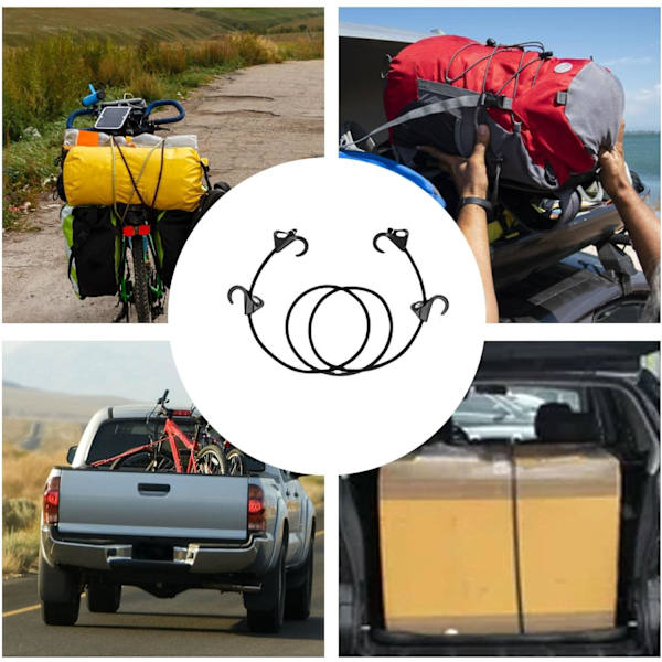 2 stk. udendørs bungee-reb - bungee-reb til camping - bungee-reb