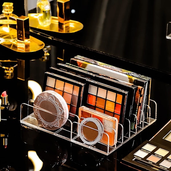 Paletorganisator, 7 rum inddelt plastik makeup-organisator til øjenskygger