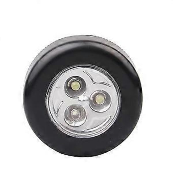 3 LED Skåp Bokhylla Nattlampa Med Stick Touch Sensor Kök Trådlös LED Vägglampa black