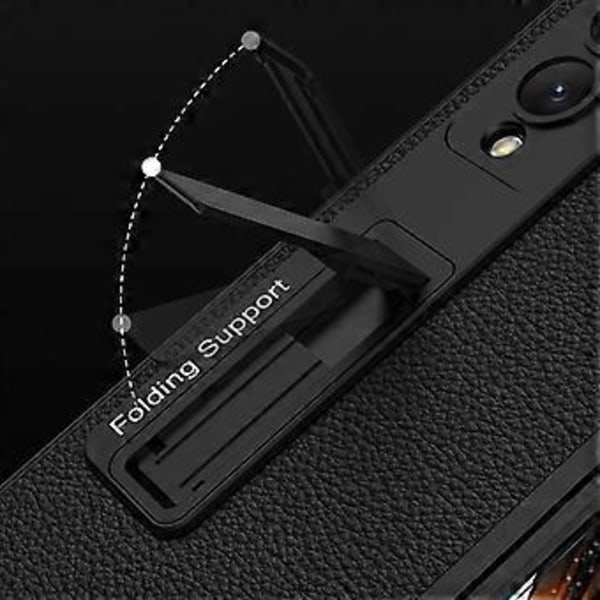 GKK Ultratunt Ensfärgat PU-fodral för Samsung Galaxy Z Fold4