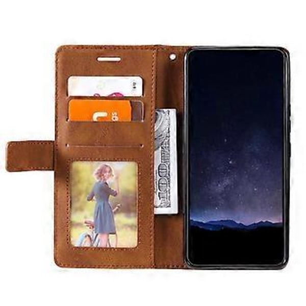 Plånboksfodral för Samsung Galaxy Xcover 5 Linjer Präglat PU Läder Telefonskal Style E