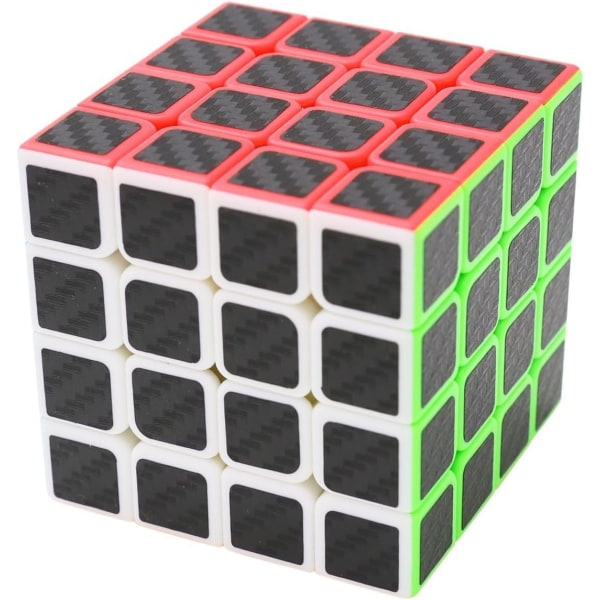 Puslespil Cube 4x4x4 Ny Cube Super Fast Carbon Fiber Sticker