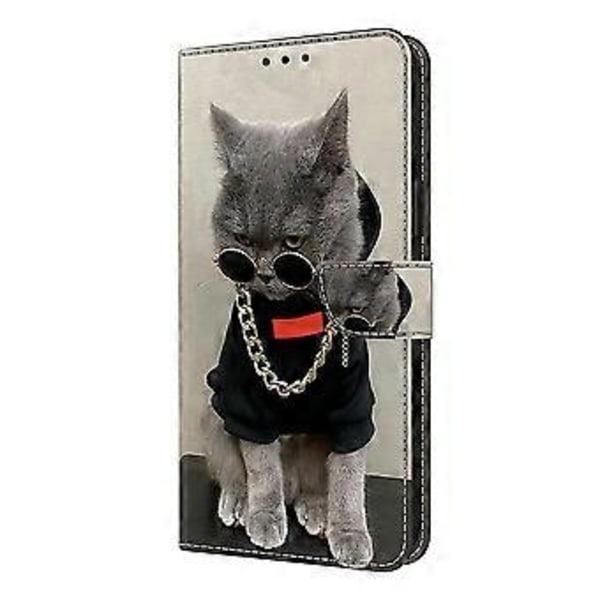Læderetui med mønstertryk, pung, stativ og flip-cover til Samsung Galaxy S25 Edge Style N