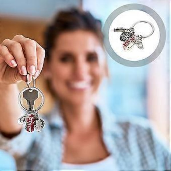 Metal Nøglering Brandmand Nøglering Brandmand Gaver Taske Charms Metal Brandmand Nøglering