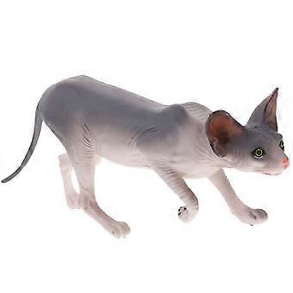 Dekorativ Kattdekor Liten Kattprydnad Hårlös Kattstaty Hantverksdekoration Simuleringskattungefigur