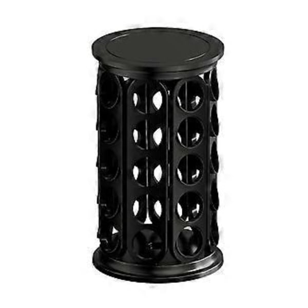 Karrusel Stand 40 Pods Opbevaringsstativ Roterende Kaffekapsel Organizer 360-graders Roterende Kaffe Black