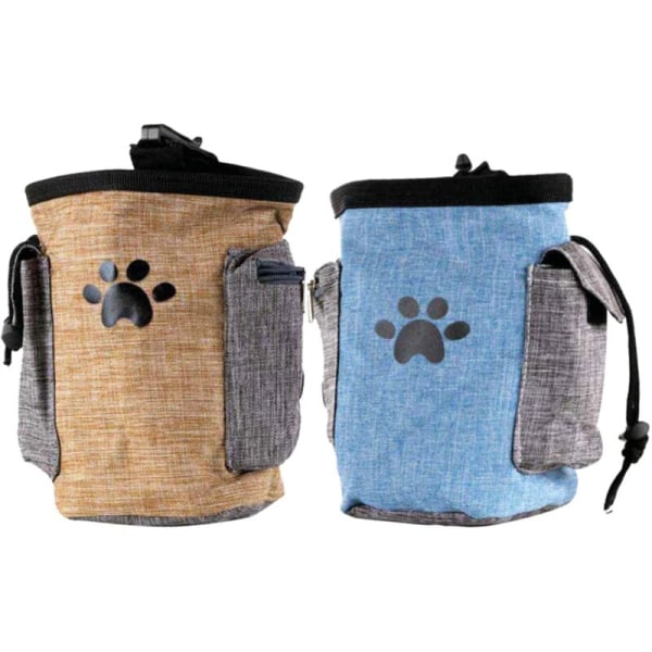 2PCS Vanntett Hundepung Bærbar Hundegodbitpose Hundetreningspose