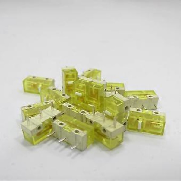 2 stk. Original HUANO Musemikrobrytere 3 pinner 120 millioner klikk Musemikrobryter Erstatning Transparent Gul Transparent Yellow