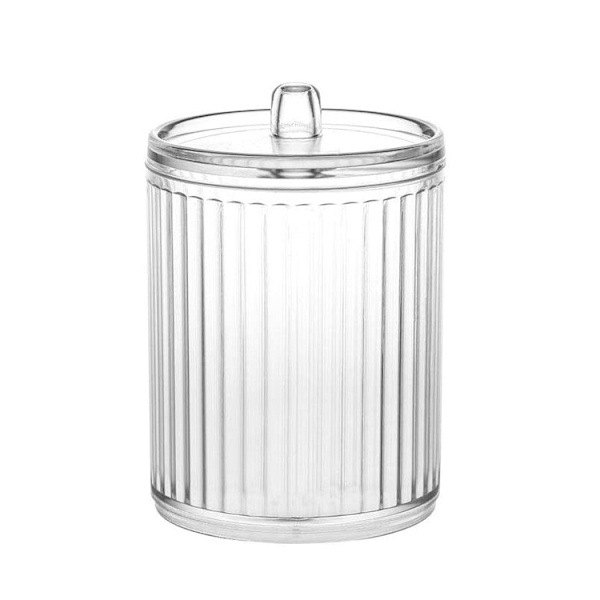 Plastik kosmetik opbevaringstank, håndklæde, vatpind æske, transparent 19*7c