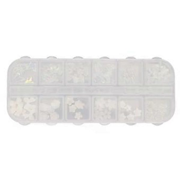 3 st Nagelkonst Dekorationer Set Olika Blomformer Manikyr Dekorativa Ornament för Nagelsalong