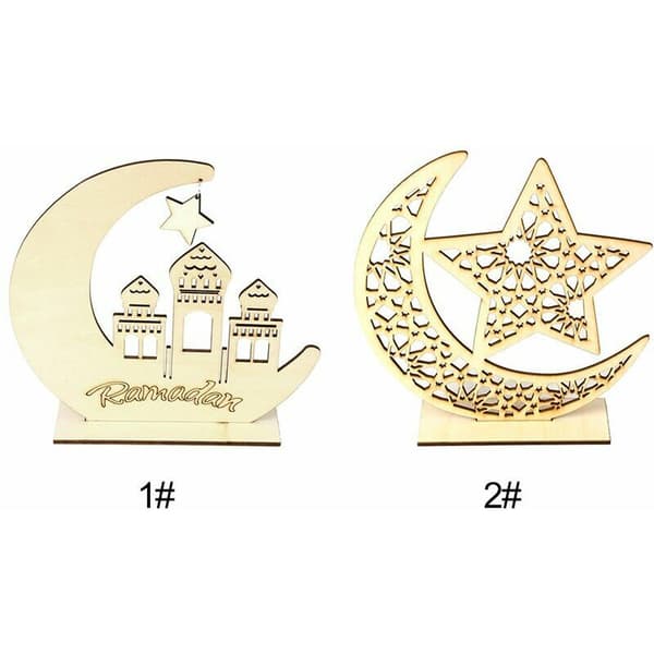 Eid Mubarak Træ DIY Måne Hjem Dekoration