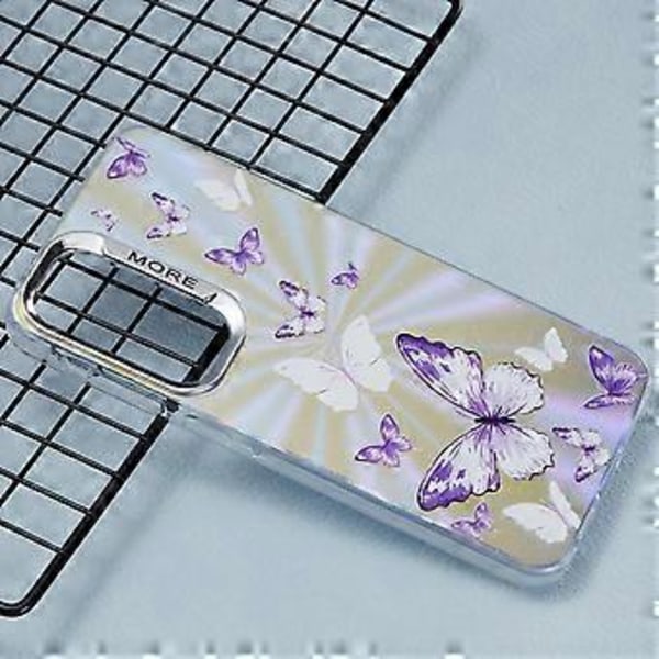 Samsung Galaxy S25+ -kotelo Laser TPU+PC Puhelinkuori Galvanoidulla Perhoskuviolla - AB6 AB6