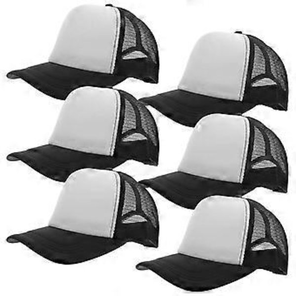 10 stk. DIY Varmeoverførsel Baseball Cap Blankt Tryk DIY Hat Mesh Design Åndbar Sublimeringshat