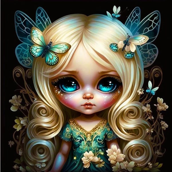 30x40cm 5D DIY Diamantmaleri Full,Série Cartoon Girl#T,DIY Dia