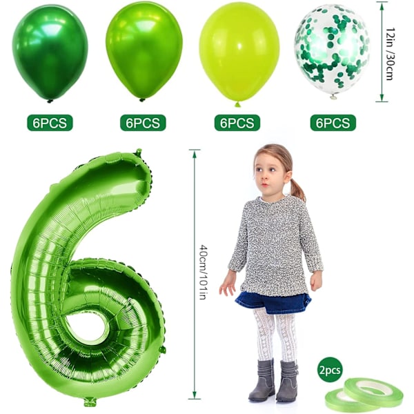 4 års födelsedag Dino-ballonger, 100 cm jättelik nummerballong 4, Bi