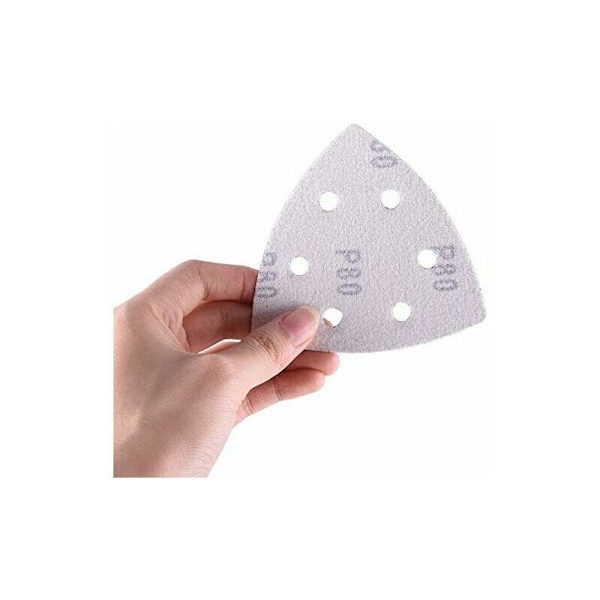 Pakke med 72 Delta slibetrekanter - 6 huller - 90 x 90 x 90 mm -