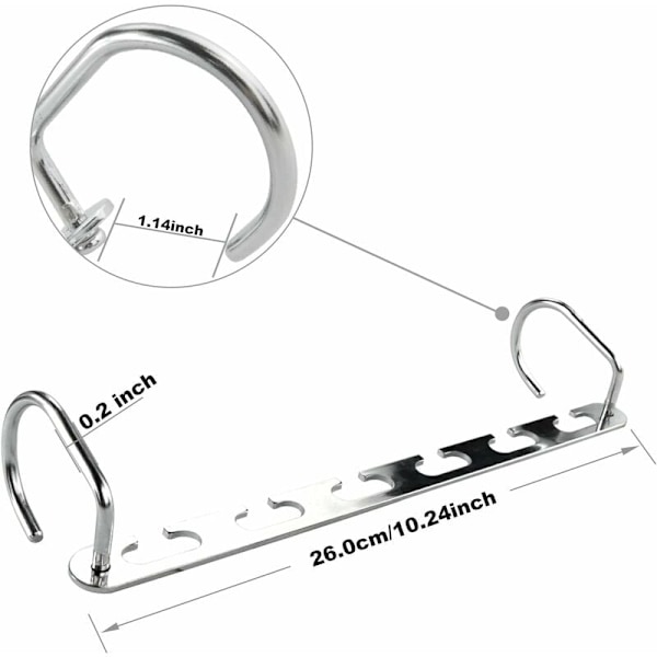 8 stk. Flere kleshengere, plassbesparende kleshengerholder for