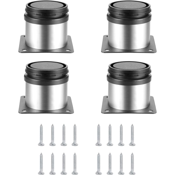 4 ställbara möbelben, höjdjusterbart metallbord