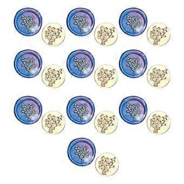 10 st Blad Sigillvax Stämpel Växtserie Vax Sigill Stämpel Mässingshuvud Blommor Sigill Stämpel för Scrapbooking Dekoration zw62