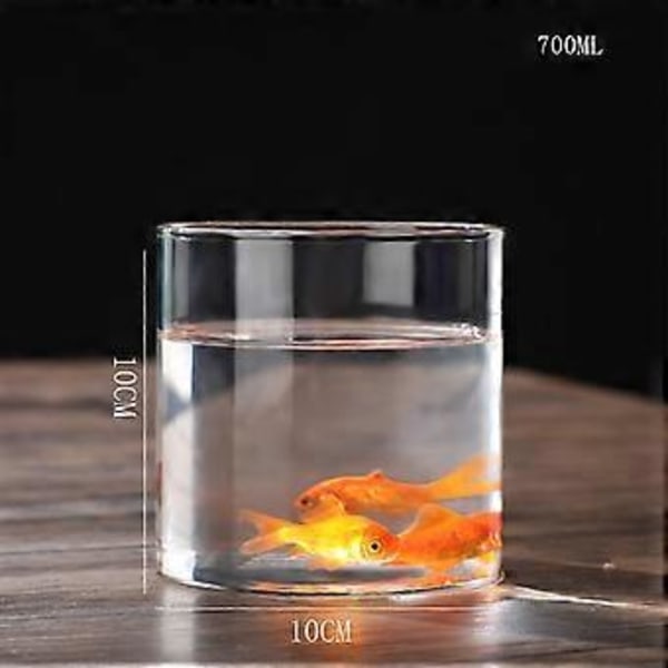 Klar Glasvas Blomvas Minimalistisk Glasvas Cylinderformad Blomvas för Bröllop Vardagsrum Dekorativ Gåva 10x10cm