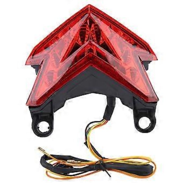 Motorcykel LED Bakljus Broms Blinkers Baklykta för Kawasaki Z800 2013 2014 (Röd)