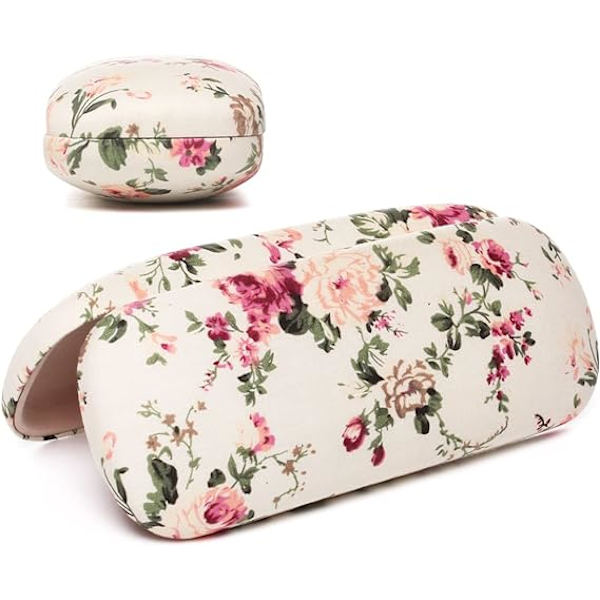 Floral Glass Case, 2 stk. Kvinde Bærbar Blomster Stoffer Brille C