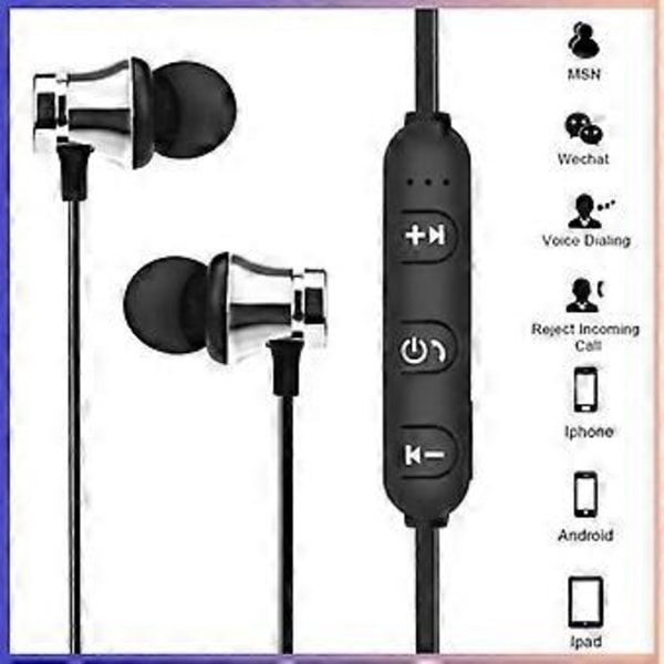Langattomat magneettiset Bluetooth-kuulokkeet, urheilukuulokkeet, handsfree-mikrofoni, melu