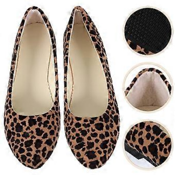 Moderigtige leopard sko, flade sko, spidse sko, fritidssko til kvinder (Khaki Leopard, Størrelse 40)