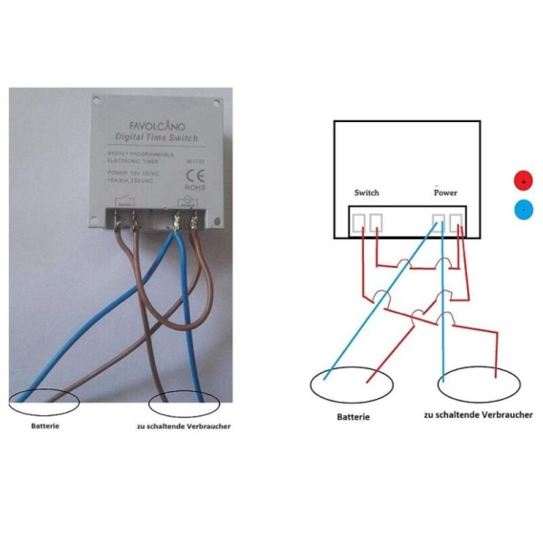 Elektronisk timer DC12V 16A 17 program Programmerbar LCD-display（1