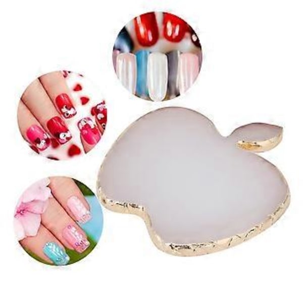 Resin Nagelkonst Gel Polish Färg Blandningspaletter Tips Displayhållare Manikyrverktyg Äpplen Transparent