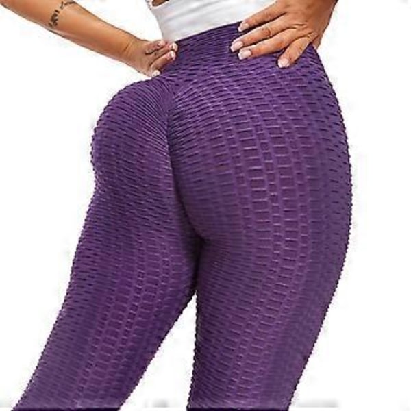 Bubbel Höft Butt Lifting Anti Celluliter Leggings för Kvinnor, Hög Midja Träning Magekontroll Yoga Tights (style700)