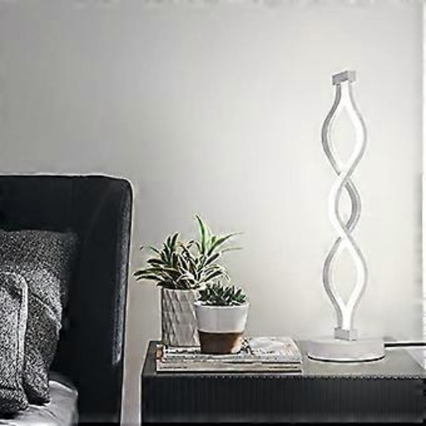 LED bordlampe nattbordslampe metallampe dimbar 3 fargetemperaturer, 17,7 tommers dekorativ lampe for stue og kontor