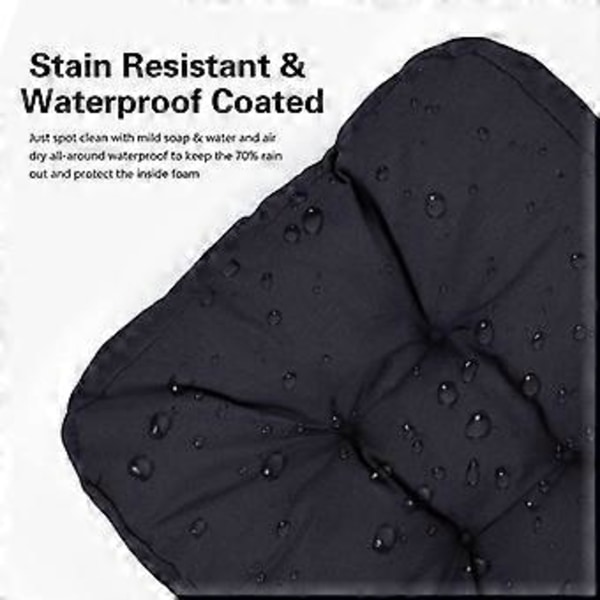 Utesoffa Kuddar Set om 2, Patio Möbel Golvkuddar dark grey