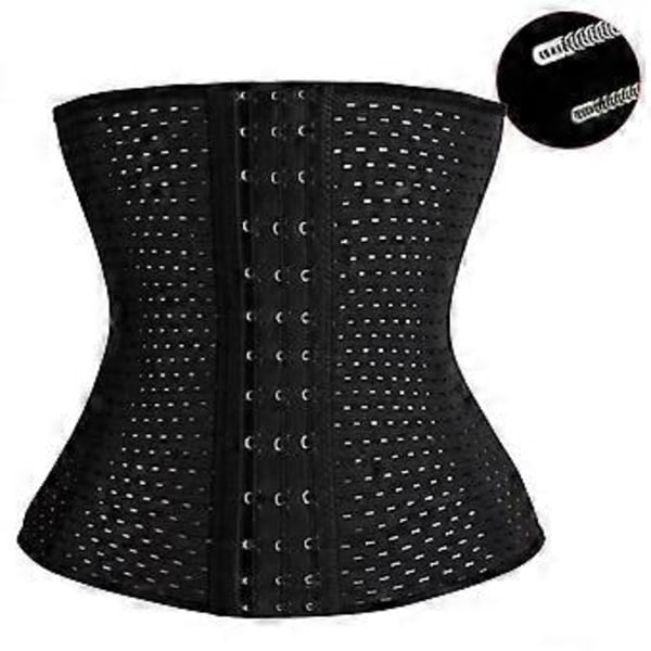 Åndbar talje-abdominal korset bælte Body Shaper Trainer XS(Sort S) Black S