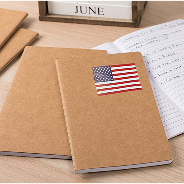 (2-pack) Amerikanska Flaggdekaler USA-flaggor - 250 per rulle - 1,25\"