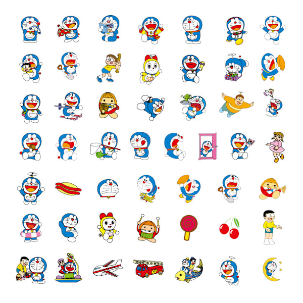 50 Doraemon-animetarraa, vedenpitävä tarra rullalautaan