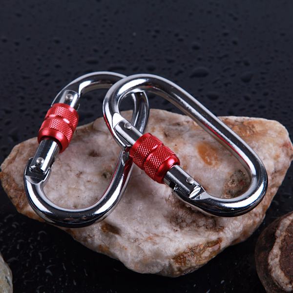 4-pack 25 KN Karabinerhakar, Skruvkarabiner för Camping utomhus