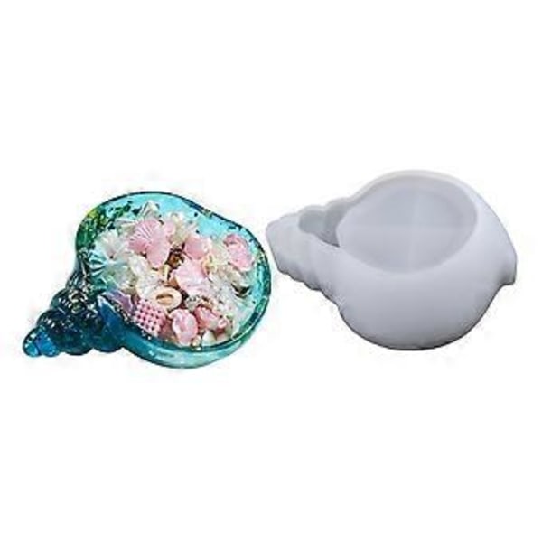 Kreativ Silikoneform DIY Opbevaringsboks Støbeforme Holdbare Konkylieformede Forme Fleksible Smykkeorganiseringsforme