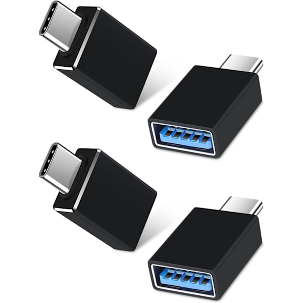 4-pack USB-C till USB-adapter, Typ C till USB 3.0-adapter USBC-sida-