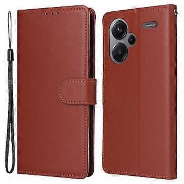 Xiaomi Redmi Note 13 Pro+ 5G -kotelo PU-nahkatelineellä ja 3 korttipaikalla Style B