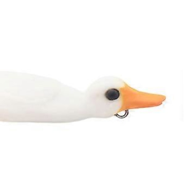 Ankfiskedrag Fiskekrokar Tillbehör Swimbait Flipper Trollingdrag Fiskedrag för Bass Gös Rödfisk (Vit) White
