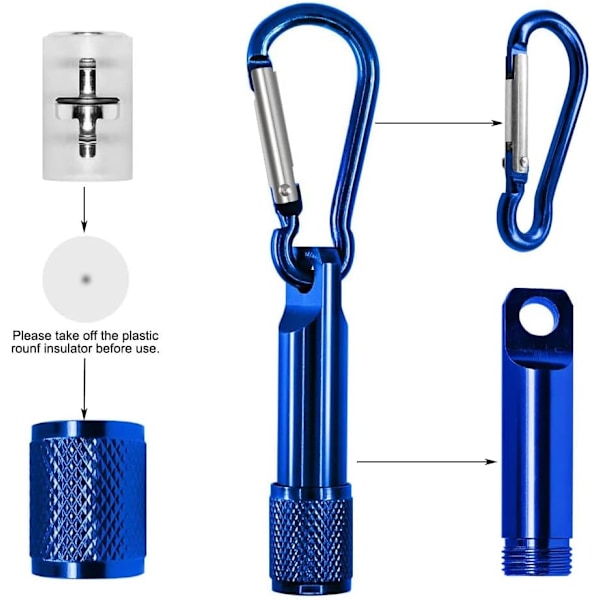 7 st karbinhake ficklampor, LED mini ficklampor, ficka