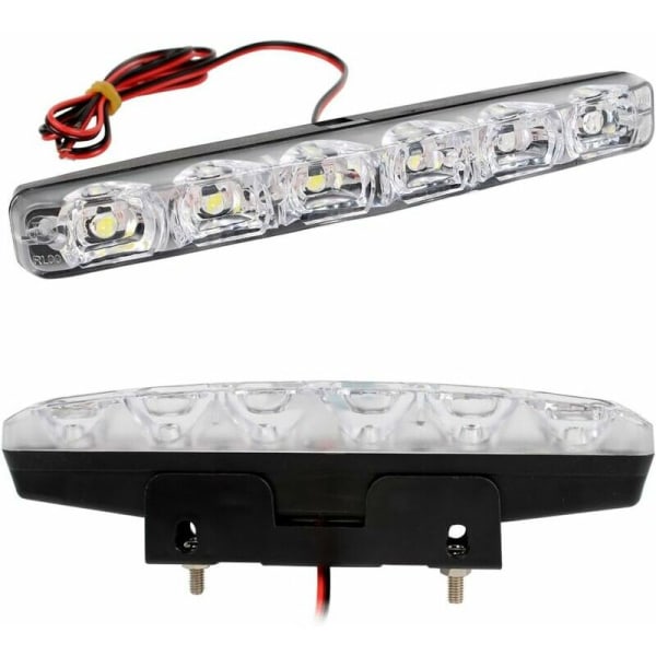 2 stk 6 LED-lys for kjøring på dagtid