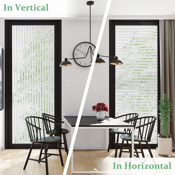 Vindusfilm for personvern: Persienner Frosted Glass Window Film Stripe Patt