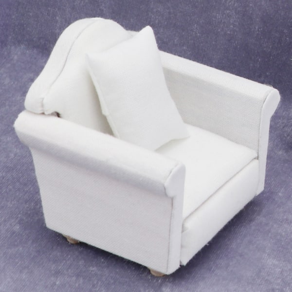 1:12 Skalig Soffa Dockhusmöbler Miniatyr Soffa Tyg Soffa med