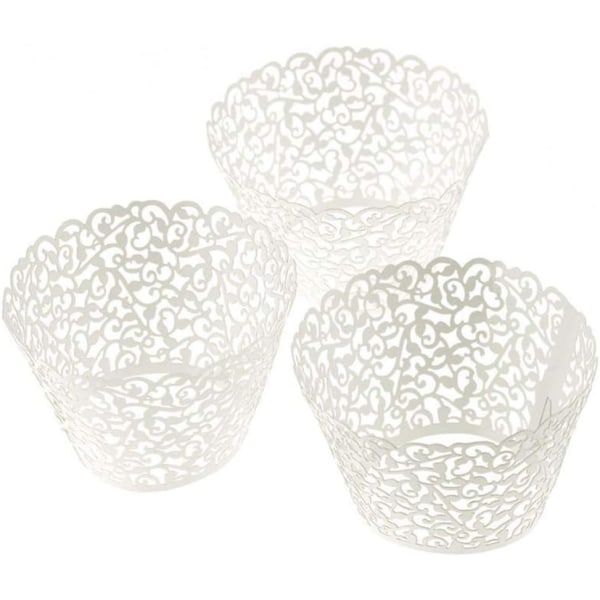 Hule ut cupcake-former, perlemorpapir kuttere for dekorasjon
